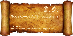 Moczkovcsák Oszlár névjegykártya